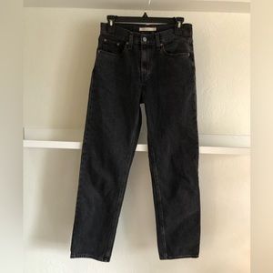 Levi’s low pro straight black jeans